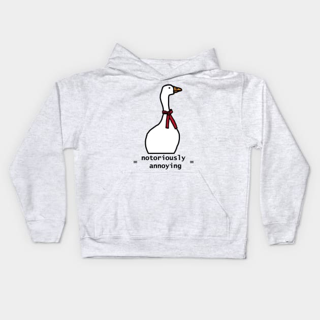 Notoriously Annoying Goose Kids Hoodie by ellenhenryart